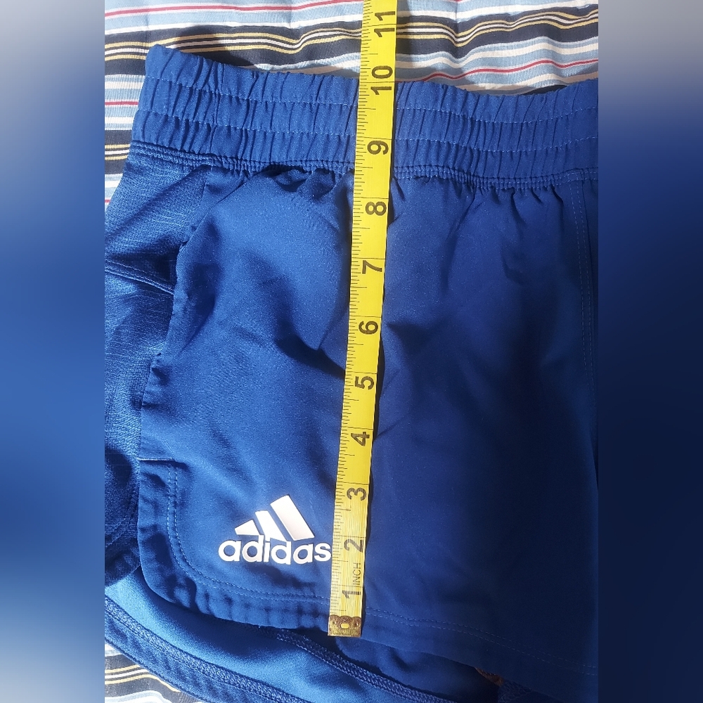 Adidas AEROREADY Women's Royal Blue Training Athletic Shorts Size Medium - Picture 9 of 10